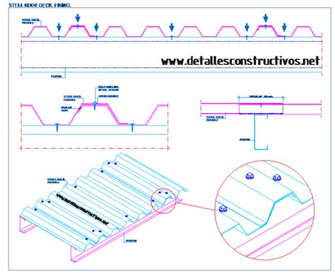 metal sheet roof detail|metal deck roof detail drawing.